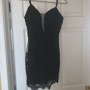 Dainty Hooligan Black Lace Cocktail Dress